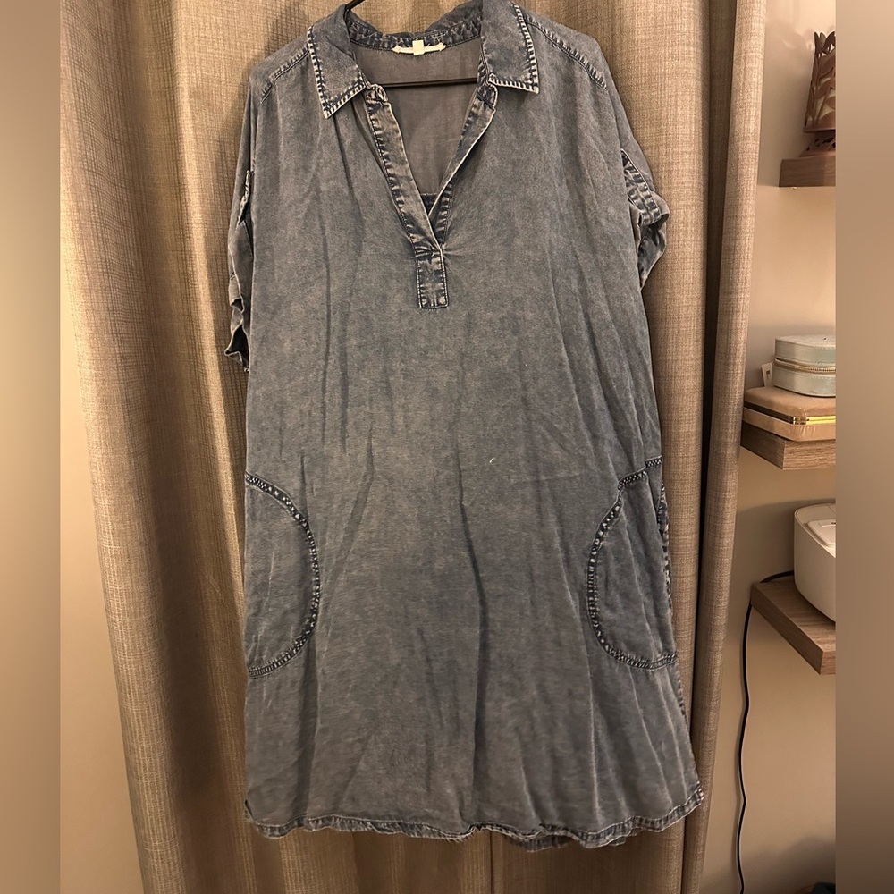 Casual Blue Denim Dress